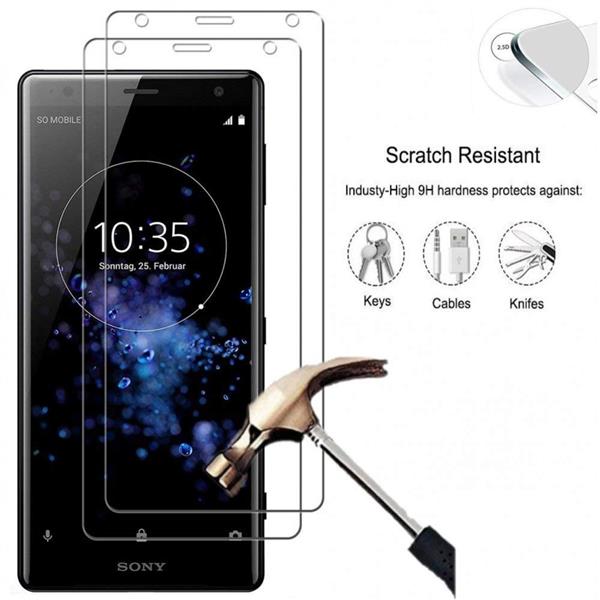 Grote foto drphone sony xz2 premium glas 4d volledige glazen dekking full coverage curved edge frame tempered telecommunicatie mobieltjes