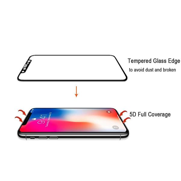 Grote foto drphone iphone x 3d pet full coverage flexibele anti shock glass screen protector tot aan de randen telecommunicatie mobieltjes