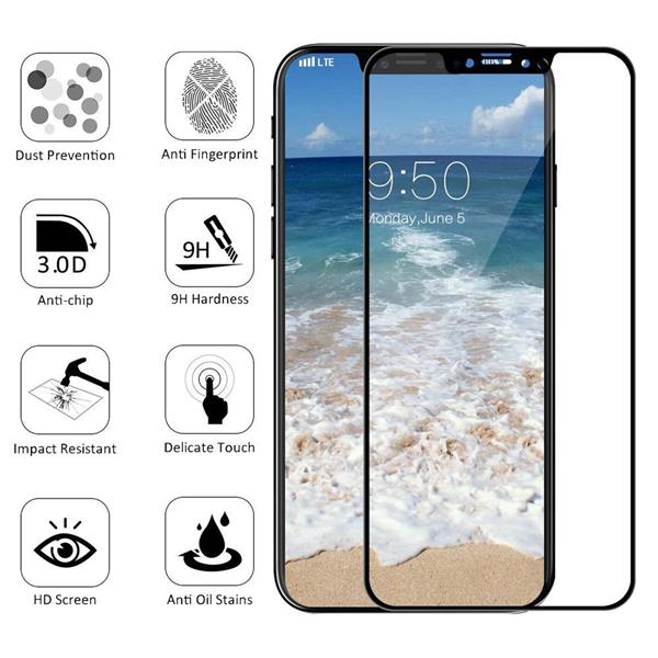 Grote foto drphone iphone x xs glas 4d volledige glazen dekking full coverage curved edge frame tempered glass telecommunicatie mobieltjes