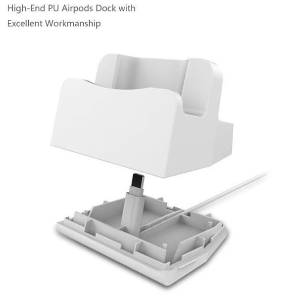 Grote foto drphone 2in1 docking telefoonhouder bureaustand geschikt voor apple airpods iphone x 8 7 telecommunicatie opladers en autoladers