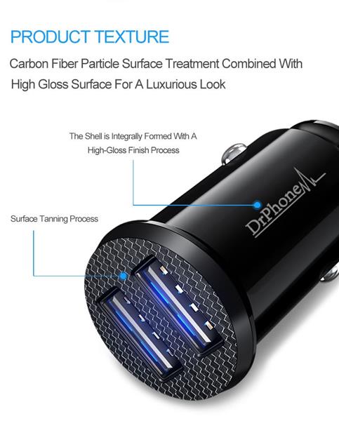 Grote foto drphone invisible 5v 2.4a 10w mini lader usb auto oplader 1 meter type c oplaadkabel usb c uni telecommunicatie opladers en autoladers