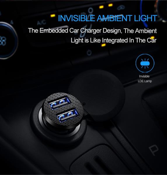 Grote foto drphone invisible 5v 2.4a usb auto oplader 1 meter type c oplaadkabel usb c samsung galaxy s10 telecommunicatie opladers en autoladers