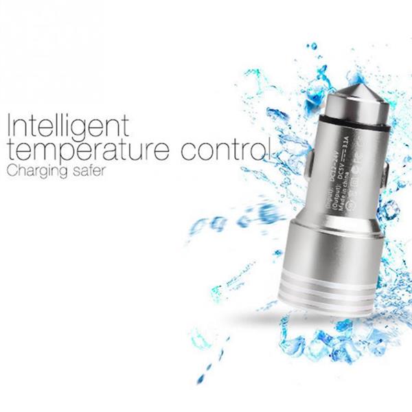 Grote foto drphone premium a1 pro dual port 3.1a auto oplader hamer functie reis lader veilig en snel l telecommunicatie opladers en autoladers