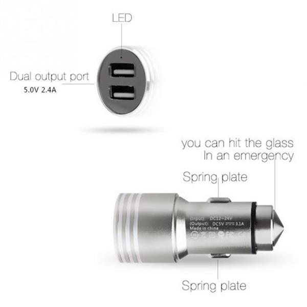 Grote foto drphone premium a1 pro dual port 3.1a auto oplader hamer functie reis lader veilig en snel l telecommunicatie opladers en autoladers