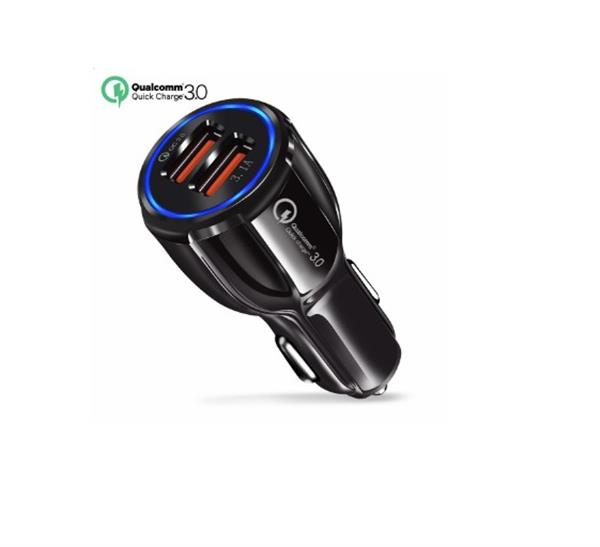 Grote foto drphone qc pro qualcomm 3.0 fast charge 30w auto oplader dual poort 2 poorten snellader reislader telecommunicatie opladers en autoladers