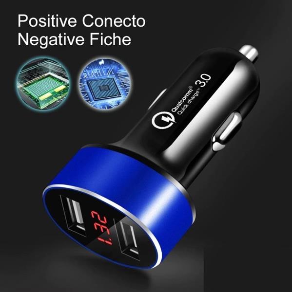 Grote foto drphone qc2 pro autolader qualcomm 3.0a 2.4a auto oplader snellader dubbele usb ingang met l telecommunicatie opladers en autoladers