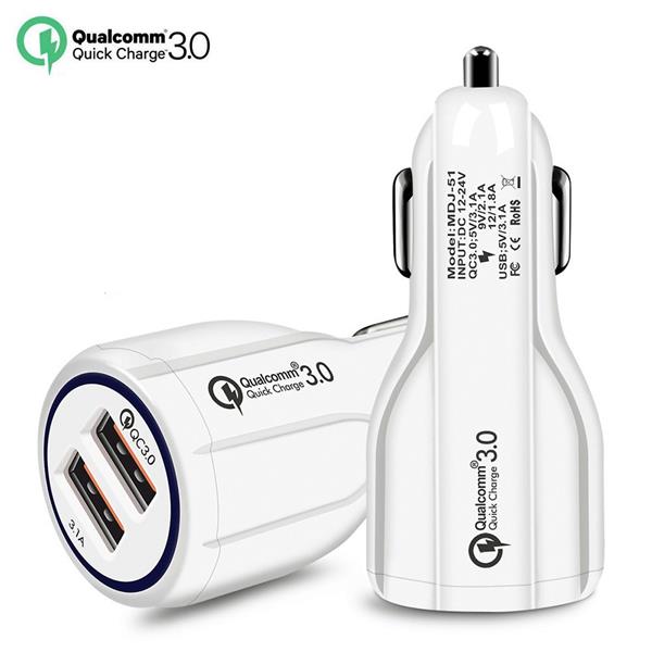 Grote foto drphone qualcomm 3.0 fast charge 30w auto oplader dual poort 2 poorten snellader reislader auto lade telecommunicatie opladers en autoladers