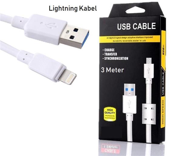Grote foto olesit k102 lightning usb kabel 3 meter fast charge 2.1a high speed laadsnoer oplaadkabel magnetis telecommunicatie opladers en autoladers