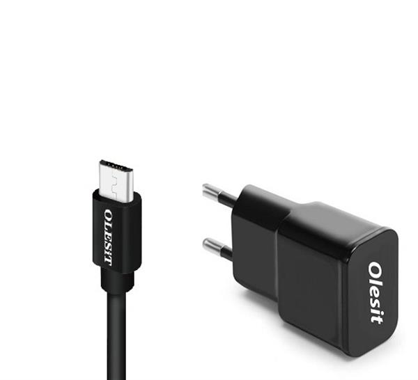 Grote foto olesit 5v 2a 10w 1 poort usb oplader uns 1538 adapter 1 meter type c kabel zwart voor xiaomi model telecommunicatie opladers en autoladers