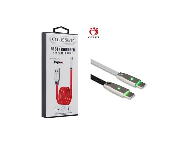 Grote foto olesit gecertificeerde tpe type c usb c kabel 1m fast charge 3.0a high speed oplaadkabel geschikt telecommunicatie opladers en autoladers
