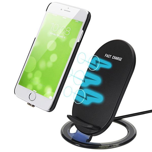 Grote foto olesit wireless fast charge qc 2.0 qi charging pad 5v 2a 2 coils snellader geschikt voor son telecommunicatie opladers en autoladers