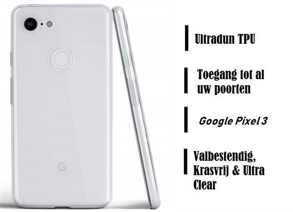 Grote foto drphone google pixel 3 tpu hoesje ultra dun premium soft gel case transparant telecommunicatie mobieltjes