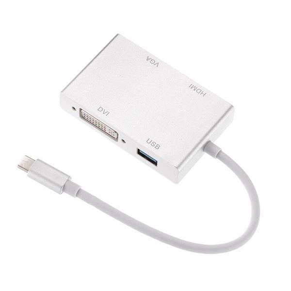 Grote foto drphone ddh2 4 in 1 adapter hub voor laptop smartphone tablet usb c naar vga 4k dvi 4k computers en software overige computers en software