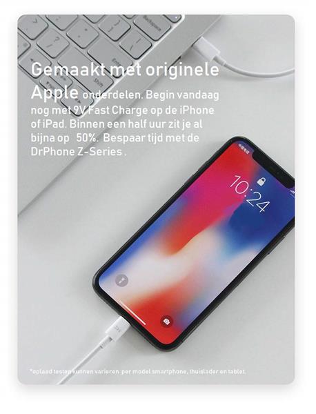 Grote foto drphone z series mfi kabel pd 1m 9v ondersteuning fast charging iphone ipad kabel usb c n telecommunicatie opladers en autoladers