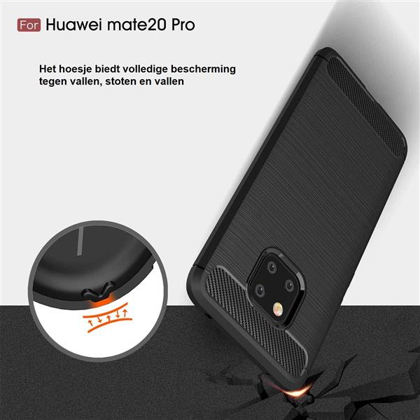 Grote foto drphone mate 20 pro hoesje geborsteld tpu case ultimate drop proof siliconen case carbon fiber telecommunicatie mobieltjes