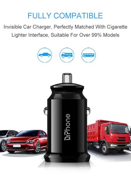 Grote foto drphone invisible pro autolader 30w usb c met pd power delivery snel laden smartphones ta telecommunicatie opladers en autoladers