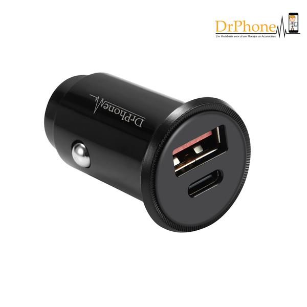 Grote foto drphone invisible pro autolader 30w usb c met pd power delivery snel laden smartphones ta telecommunicatie opladers en autoladers