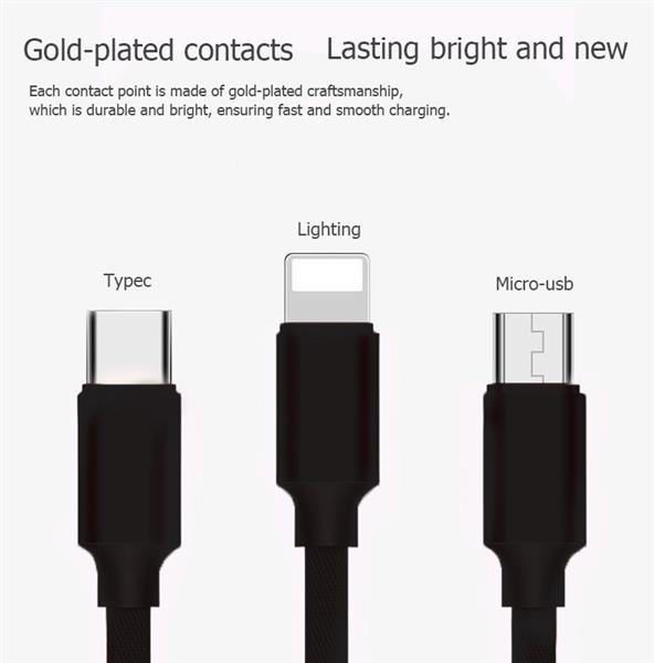 Grote foto drphone gold label gevlochten oplaadkabel micro usb optimaal accuduur voor apparaten met mi telecommunicatie opladers en autoladers