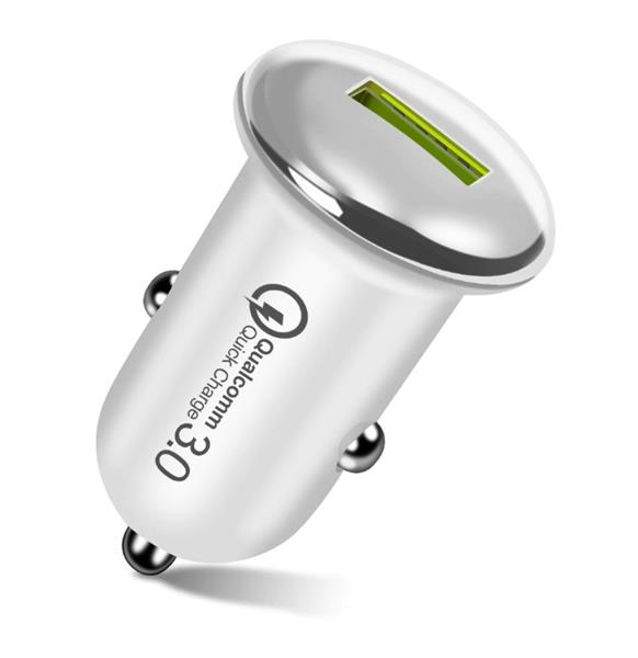 Grote foto drphone qc1 mini autolader compact krachtig 18w tablet smartphones zilver telecommunicatie opladers en autoladers