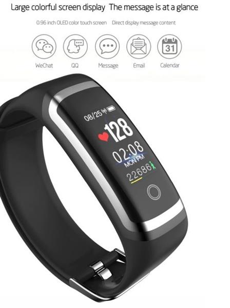 Grote foto drphone l3 activitytracker zwart zilver kleding dames horloges