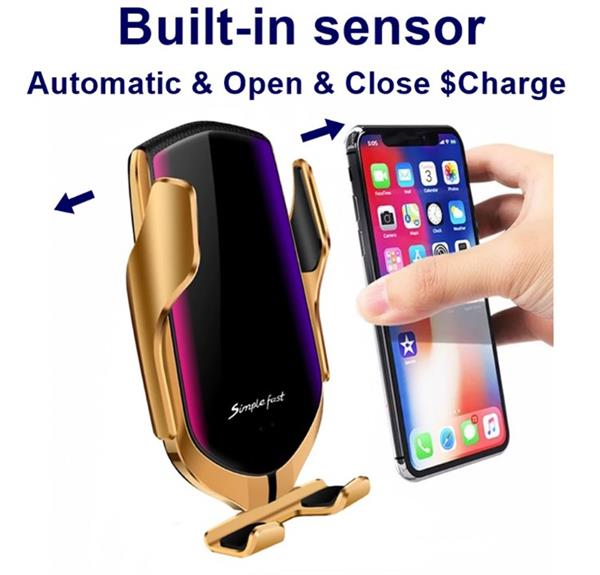 Grote foto drphone smart sensor v2 autohouder draadloze qi oplader infrarood 360 graden rotatie drphone telecommunicatie opladers en autoladers