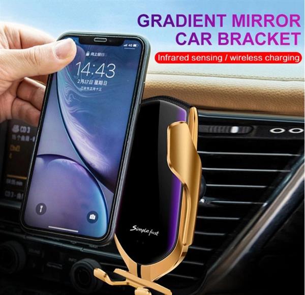 Grote foto drphone smart sensor v2 autohouder draadloze qi oplader infrarood 360 graden rotatie drphone telecommunicatie opladers en autoladers