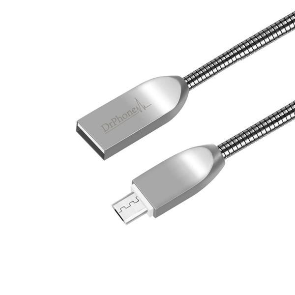 Grote foto drphone metalen zinc micro usb kabel 5v 2.4a 1.5x sneller laden versterkte draadhardheid a telecommunicatie opladers en autoladers