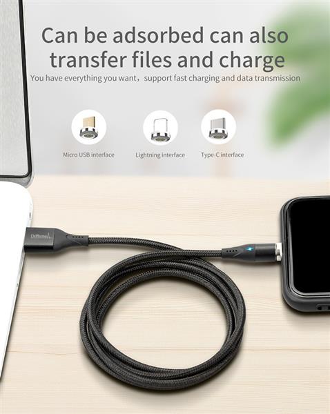 Grote foto drphone 3 in 1 lightning micro usb type c 360 magnetische 3a usb kabel snel opladen dataoverdrac telecommunicatie opladers en autoladers