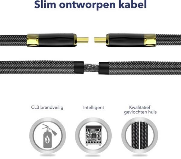 Grote foto drphone hi speed pro hdmi naar hdmi kabel 2.0 gouden connectoren 1meter audio video 18gbp telecommunicatie opladers en autoladers