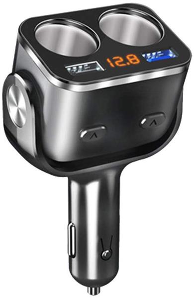 Grote foto drphone car5 90w autolader 2x sigarettenplug snellader 2x usb 3.0 oplaadpoort met led zwar telecommunicatie opladers en autoladers