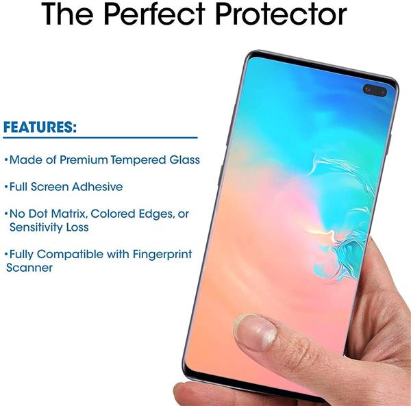 Grote foto drphone liquid glass galaxy s10 plus 3d curved edge 9h uv full glue screenprotector telecommunicatie mobieltjes