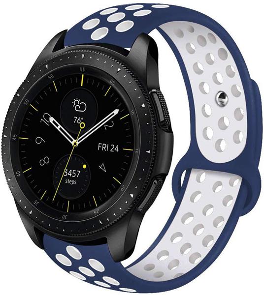 Grote foto drphone siliconen polsband galaxy watch 40 mm 42 mm 20 mm sportband blauw wit kleding dames horloges