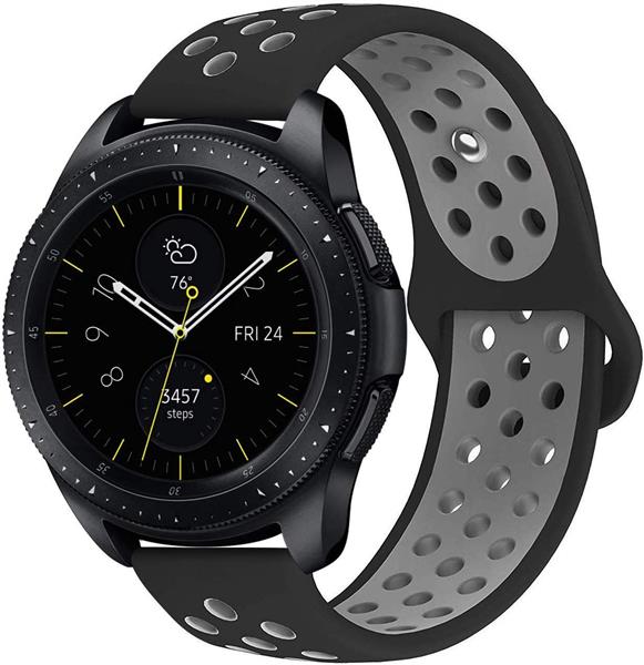 Grote foto drphone siliconen polsband galaxy watch 40 mm 42 mm 20 mm sportband zwart grijs kleding dames horloges