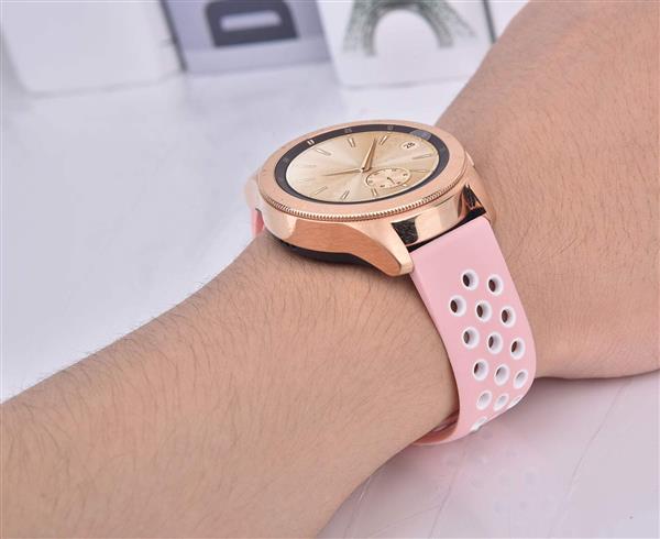 Grote foto drphone siliconen polsband galaxy watch 40 mm 42 mm 20 mm sportband roze wit kleding dames horloges