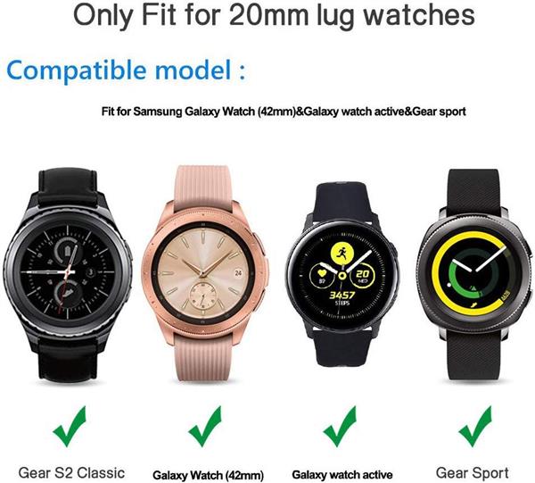 Grote foto drphone siliconen polsband galaxy watch 40 mm 42 mm 20 mm sportband roze wit kleding dames horloges