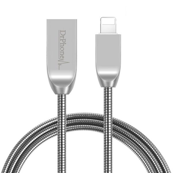 Grote foto drphone durable pro metalen lightning apple oplaadkabel adapter voor lightning aansluiting i telecommunicatie opladers en autoladers