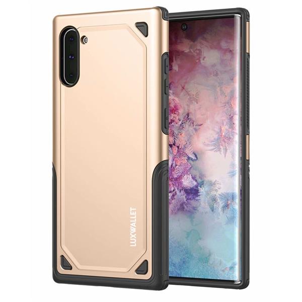 Grote foto luxwallet samsung note 10 case desert armor drop proof hoes luxury gold telecommunicatie mobieltjes