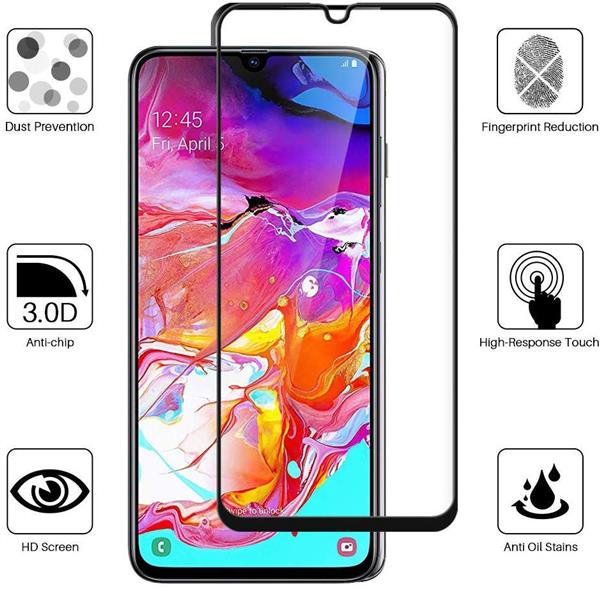 Grote foto drphone samsung a70 2019 glas 4d volledige glazen dekking case friendly zwart telecommunicatie mobieltjes