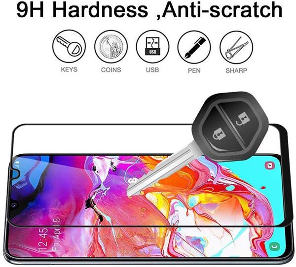 Grote foto drphone samsung a70 2019 glas 4d volledige glazen dekking case friendly zwart telecommunicatie mobieltjes