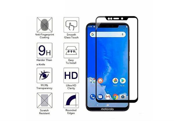 Grote foto drphone motorola one tempered glas 4d volledige glazen dekking full coverage 9h zwart telecommunicatie mobieltjes