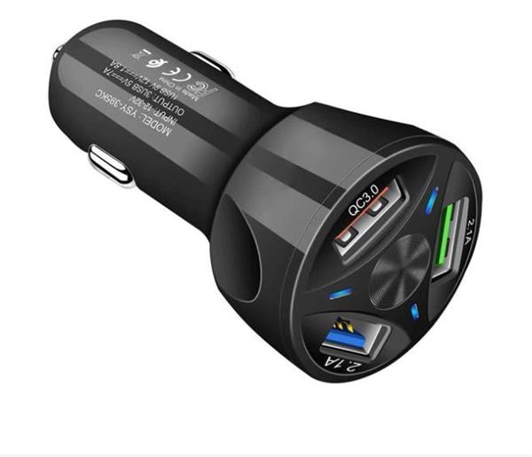 Grote foto drphone qc6 autolader 3 poorten usb qc3.0 2.1a 2.1a snelle lader volledige ondersteuning voor s telecommunicatie opladers en autoladers