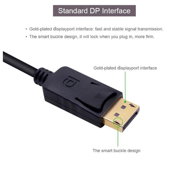 Grote foto drphone displayport naar vga 1080p full hd 50 60 hz zwart telecommunicatie opladers en autoladers