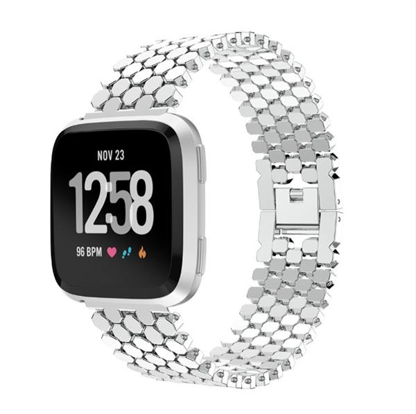 Grote foto drphone fitbit versa versa 2 lite se fashion sport horloge band armband rvs roestvrij staal zilve kleding dames horloges