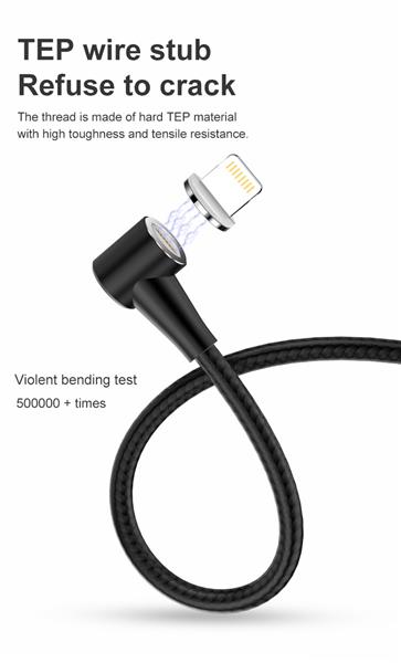 Grote foto drphone pro series magnetische 90 haakse micro usb oplaadkabel 3a max sterke n52 magneet 2 telecommunicatie opladers en autoladers