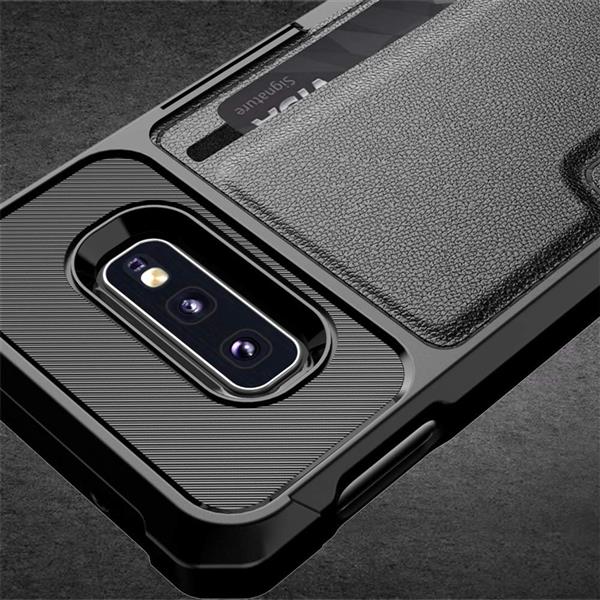 Grote foto drphone galaxy s10e tpu kaarhouder armor case met magnetische autohouder ondersteuning zwart telecommunicatie mobieltjes