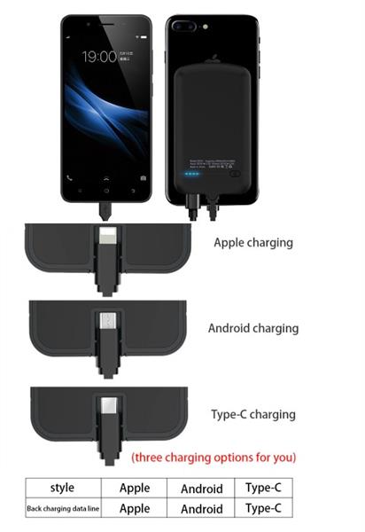 Grote foto drphone type c smart power bank batterijhouder 4000 mah met nano adsorptie gel pad zwart telecommunicatie opladers en autoladers