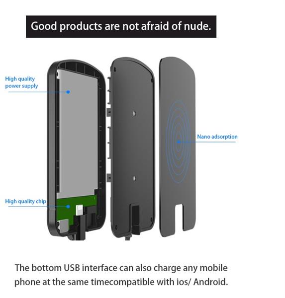 Grote foto drphone iphone lightning smart power bank batterijhouder 4000 mah met nano adsorptie gel pad zwa telecommunicatie opladers en autoladers