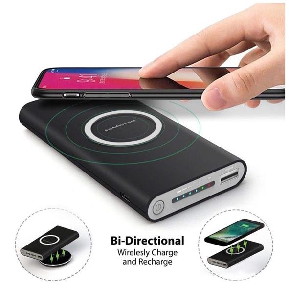 Grote foto drphone pb2 draagbare 10000mah powerbank qi draadloze oplader charge recharge grijs telecommunicatie opladers en autoladers