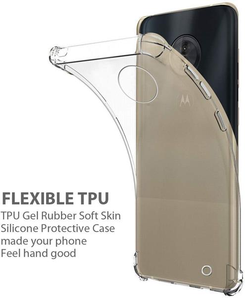 Grote foto drphone moto g6 plus tpu hoesje siliconen bumper case met verstevigde randen transparant telecommunicatie mobieltjes