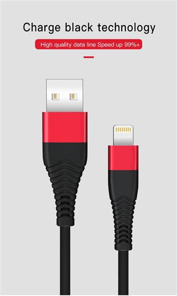 Grote foto drphone sl01 lightning iphone ipad gevlochten kabel 2.4a data sync en snel opladen telecommunicatie opladers en autoladers